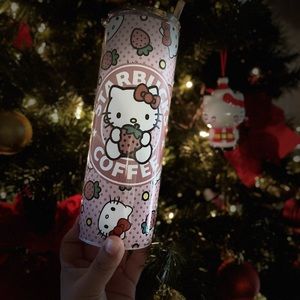 Hello kitty strawberry tumbler